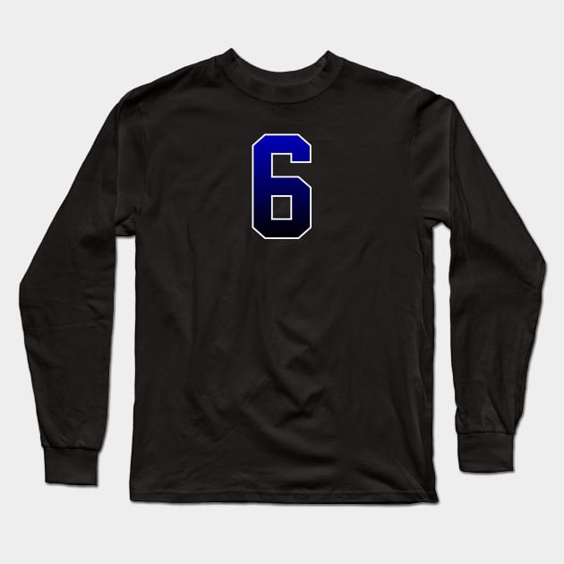 Number 6 Long Sleeve T-Shirt by Ericokore